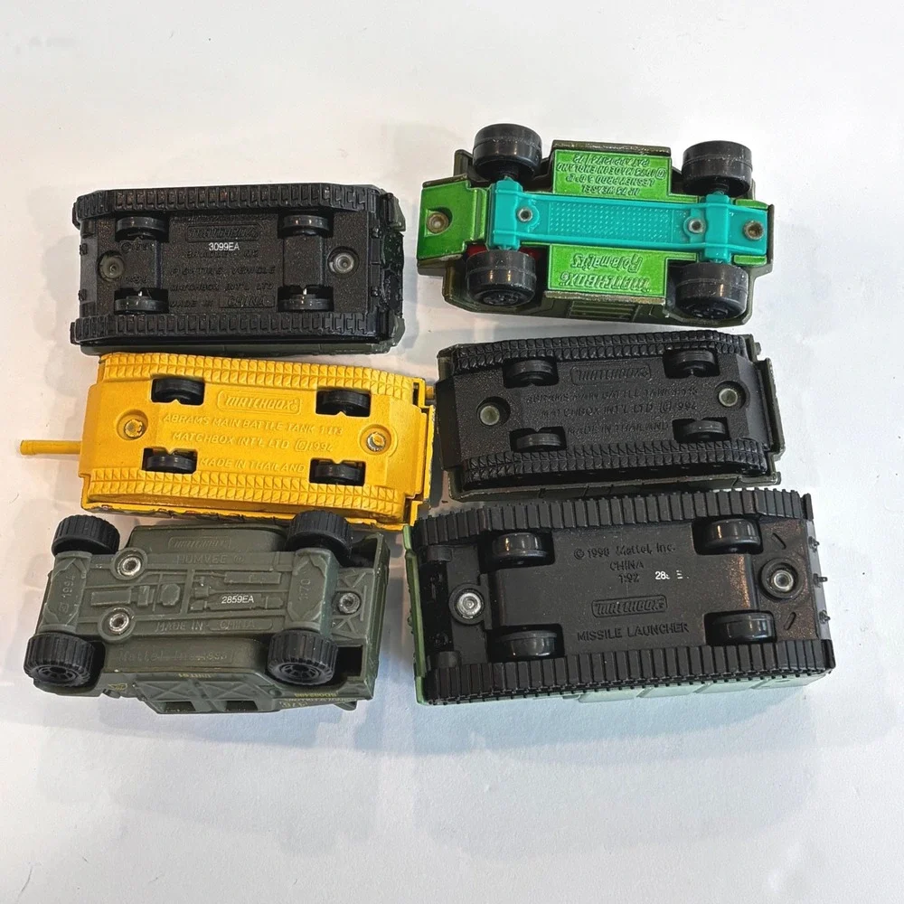 Vintage Matchbox Diecast Military Vehicle Lot Tanks Humvee Missile Launcher 6pc
